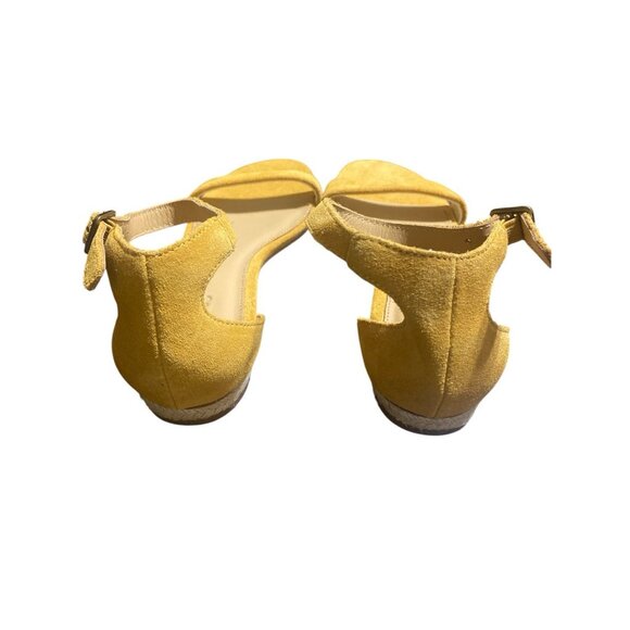 Soludos Sandals Women Size 7 Yellow Suede Strappy Flats - Picture 4 of 6